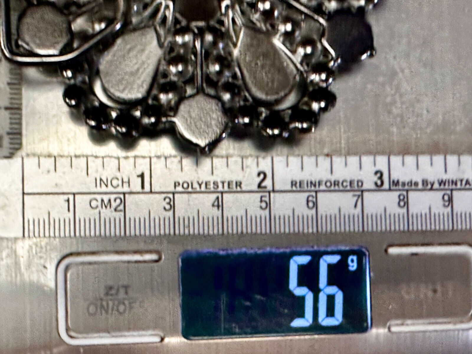 Victorian Style Clear Rhinestone Flower Burst Vintage Silver Tone Belt Buckle