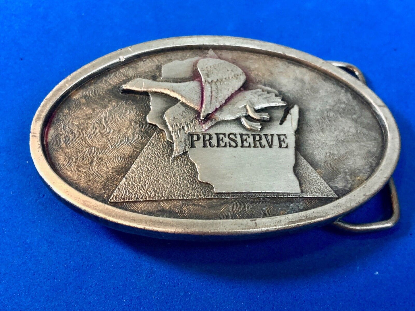 1975 Triangle Sportsmen's  club - Preserve Belt Buckle - Nature Hunting 