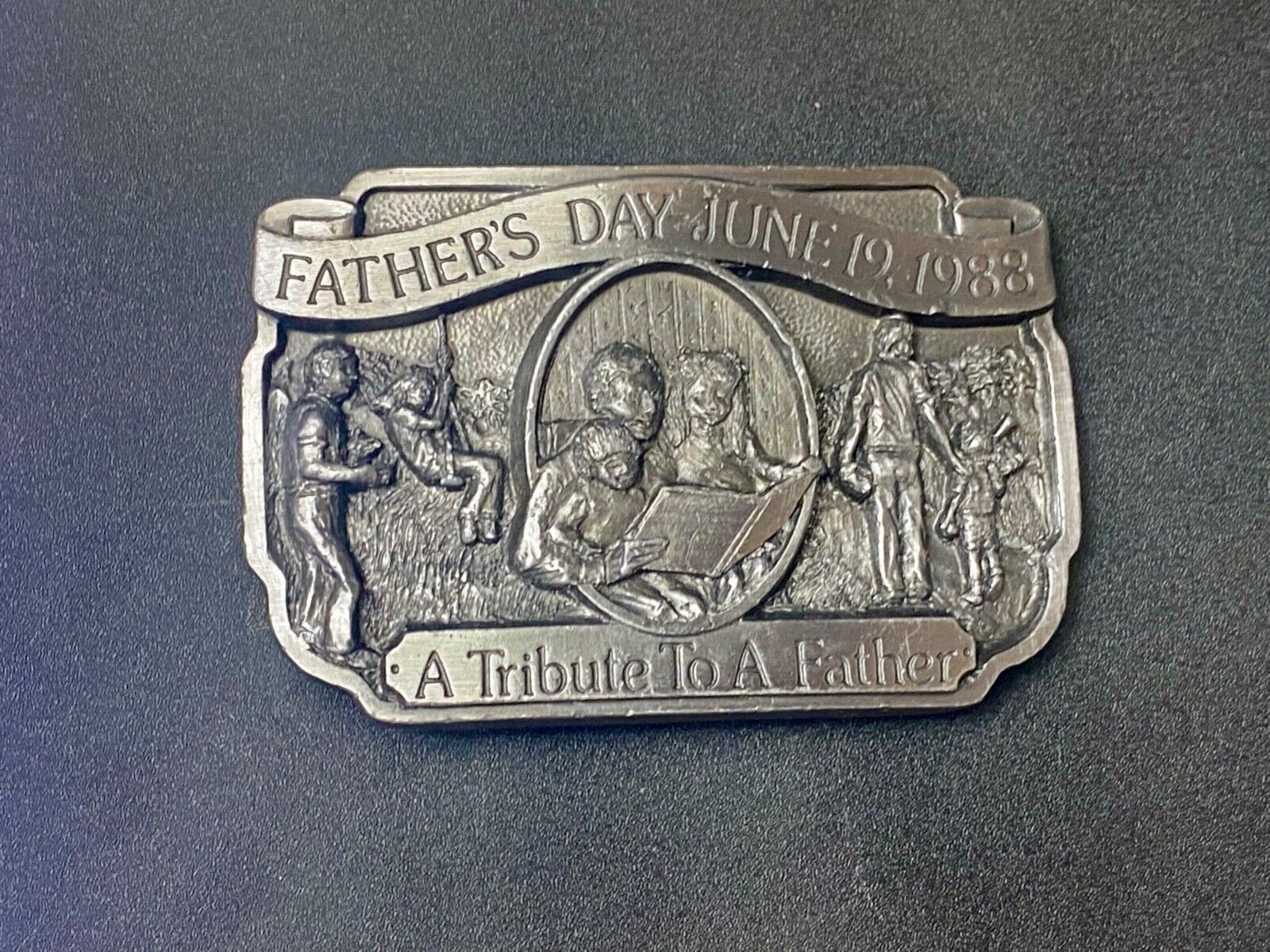 A tribute to a Father - Fathers Day -  June 19th 1988 commemorative belt buckle