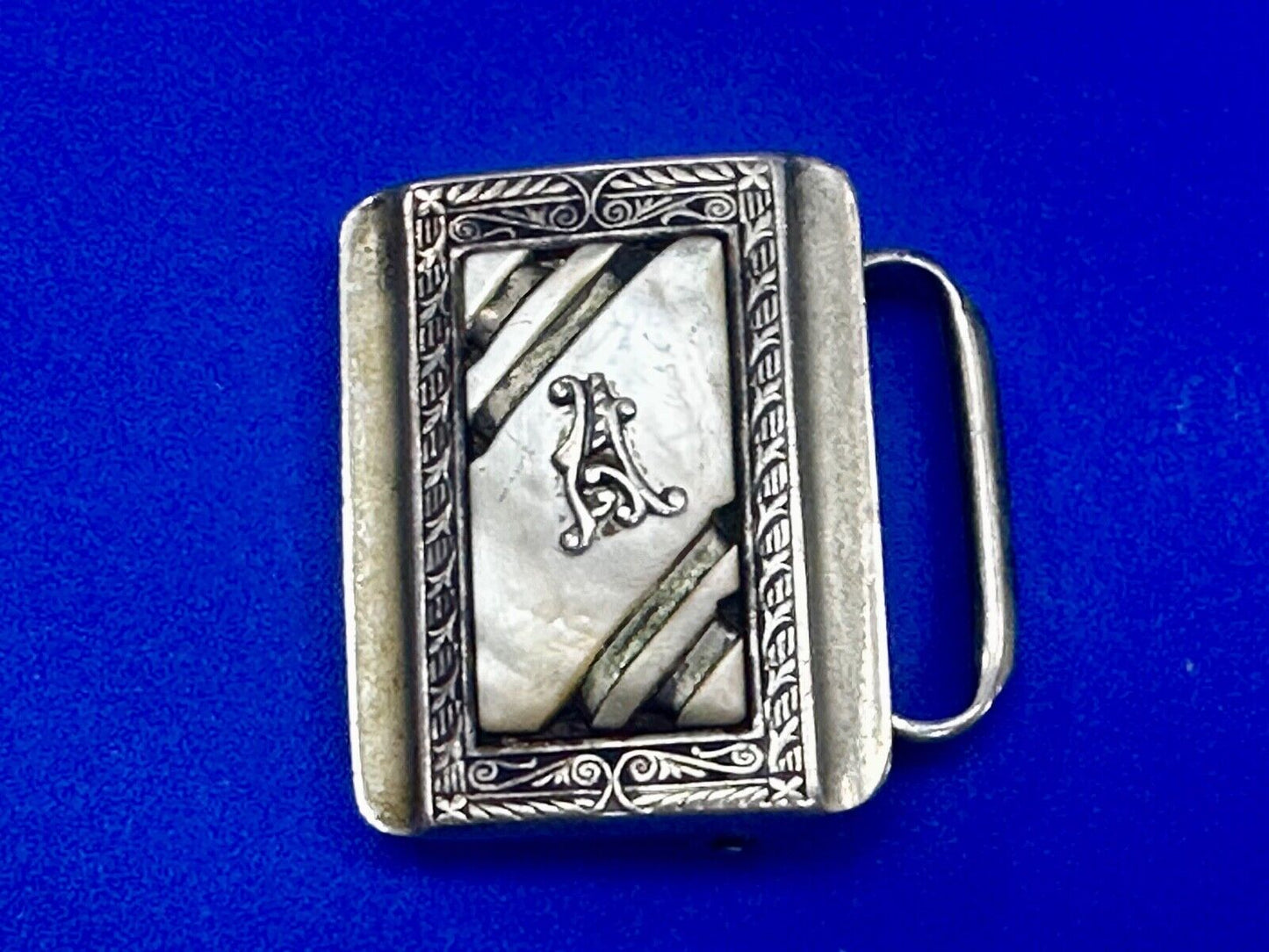 Art Deco Letter A Initial Monogram Belt Buckle by KantSlip