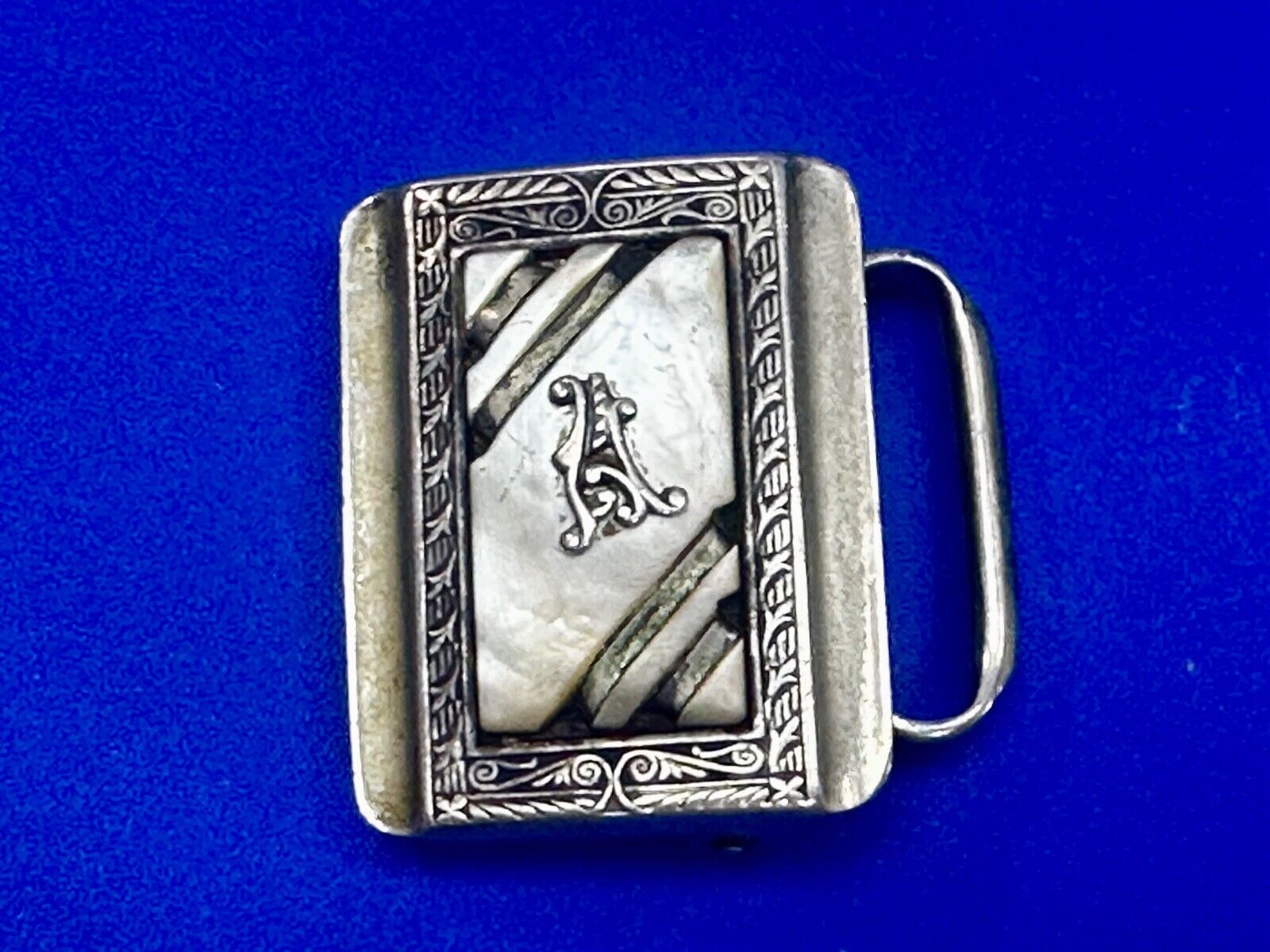 Art Deco Letter A Initial Monogram Belt Buckle by KantSlip