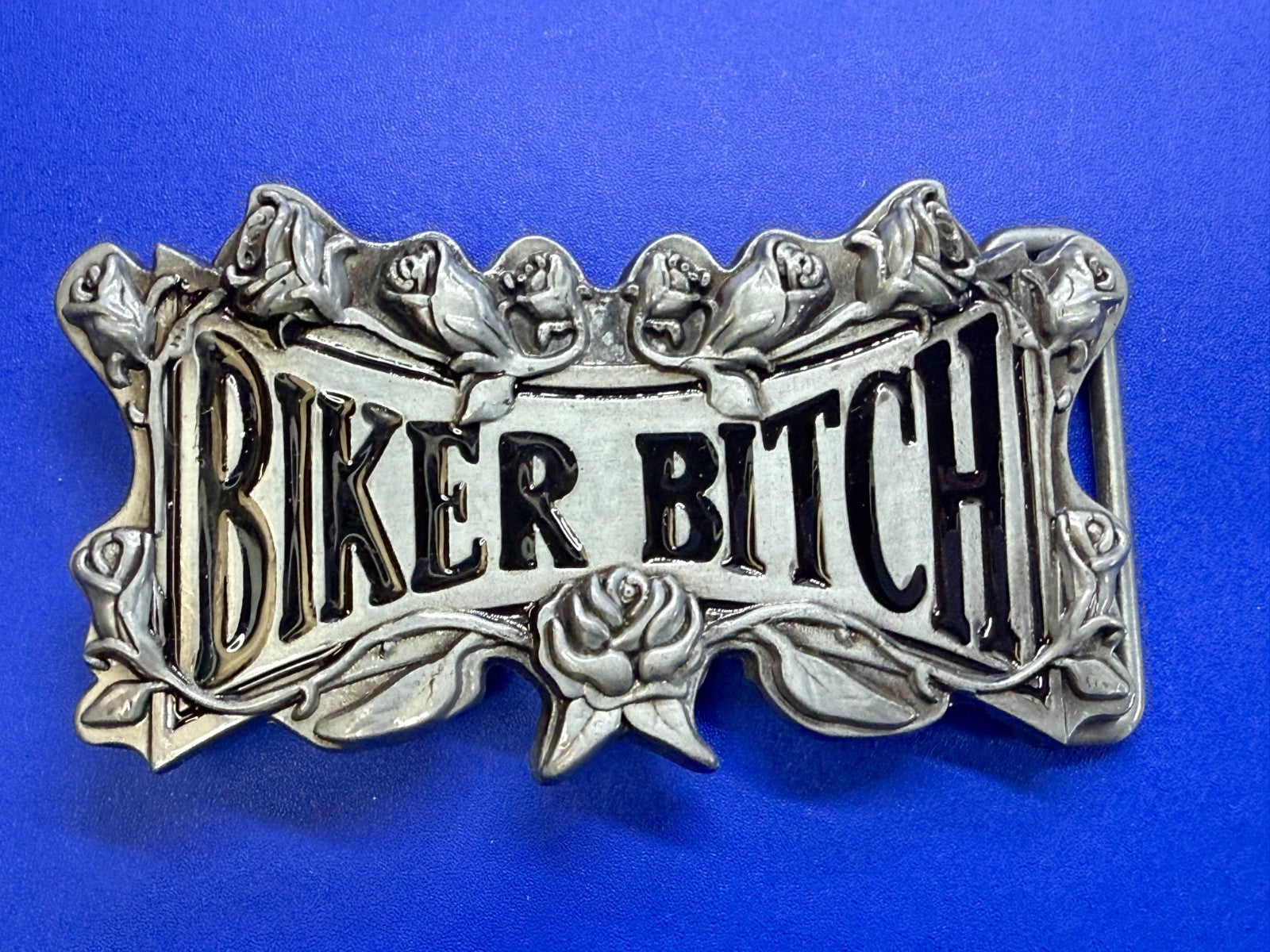 BIKER BITCH Statement Funny Cool Novelty Motorcycle Lady Biker Rider Belt Buckle