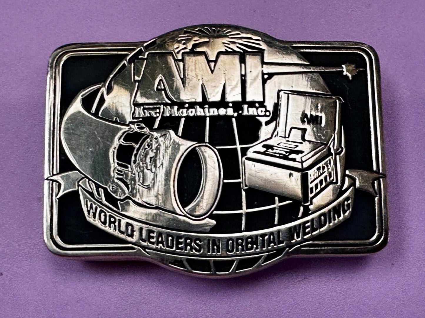 Arc Orbital Welding Machine's Inc World Leaders Advertisement Promo Belt Buckle