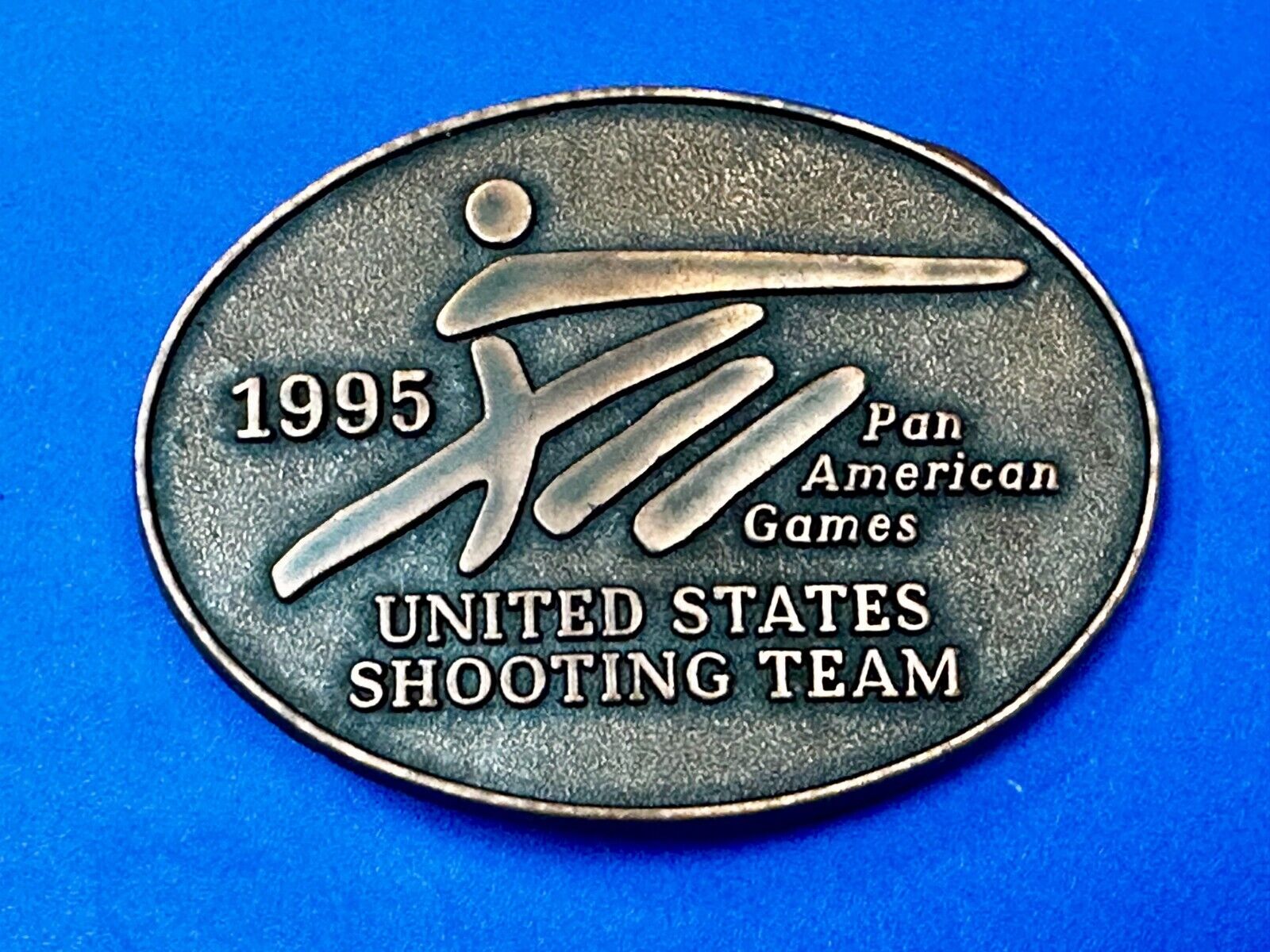 1995 Pan American Games US Shooting Team Vintage Belt Buckle