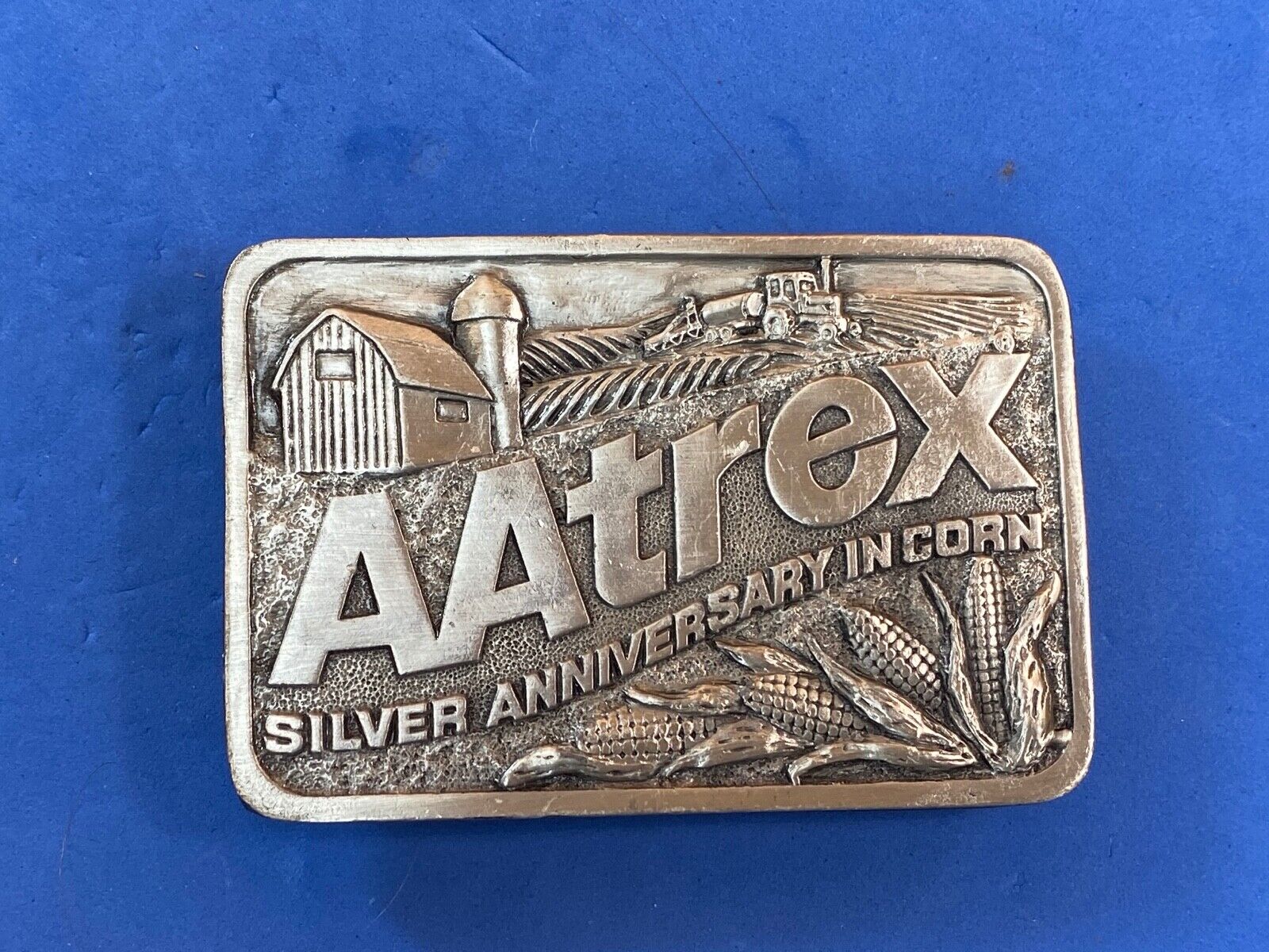 AAtrex silver anniversary in corn Herbicide Pewter Belt Buckle 