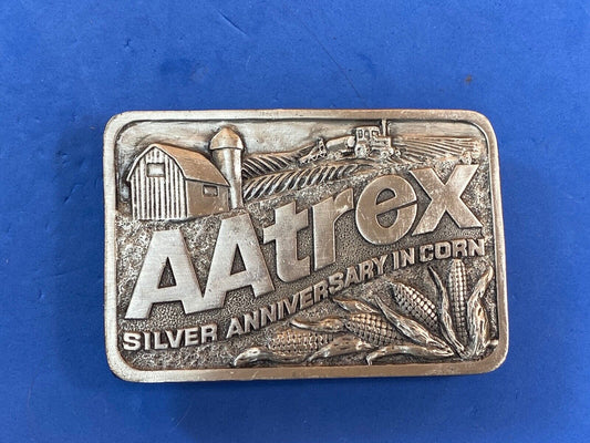 AAtrex silver anniversary in corn Herbicide Pewter Belt Buckle 
