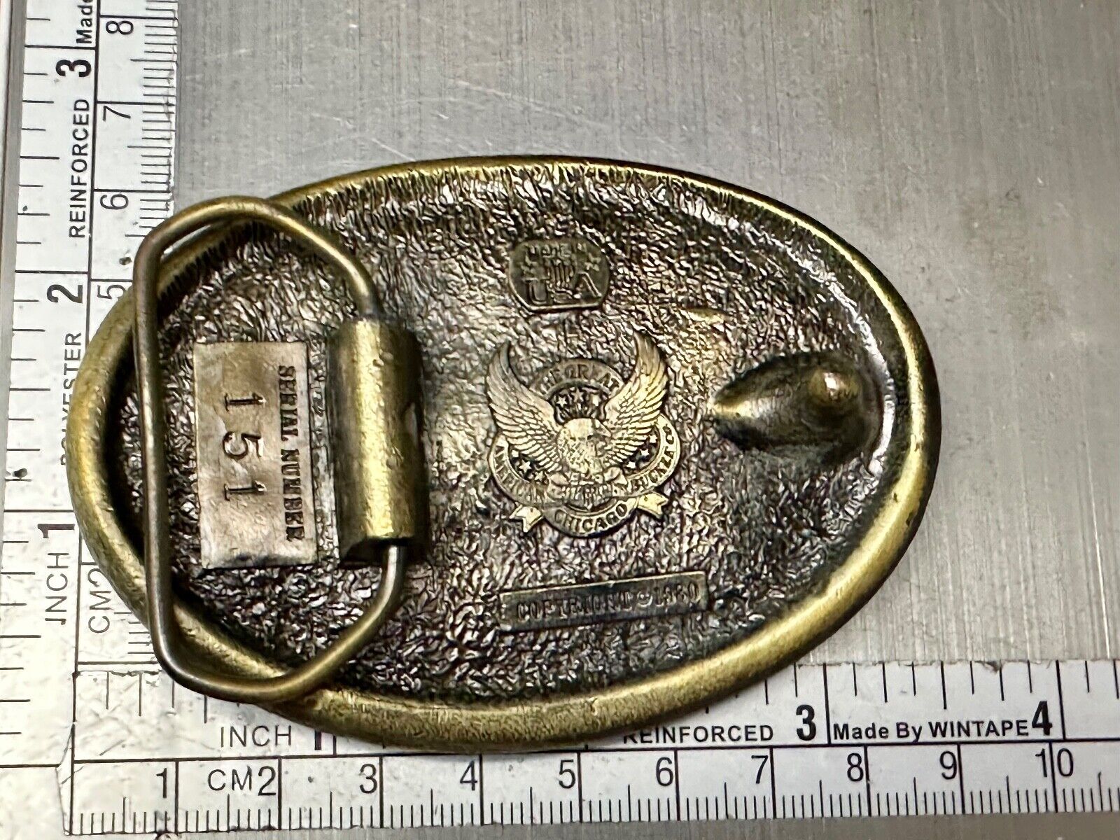 Arizona State Commemorative Desert Scene 1980 The Great American Belt Buckle Co