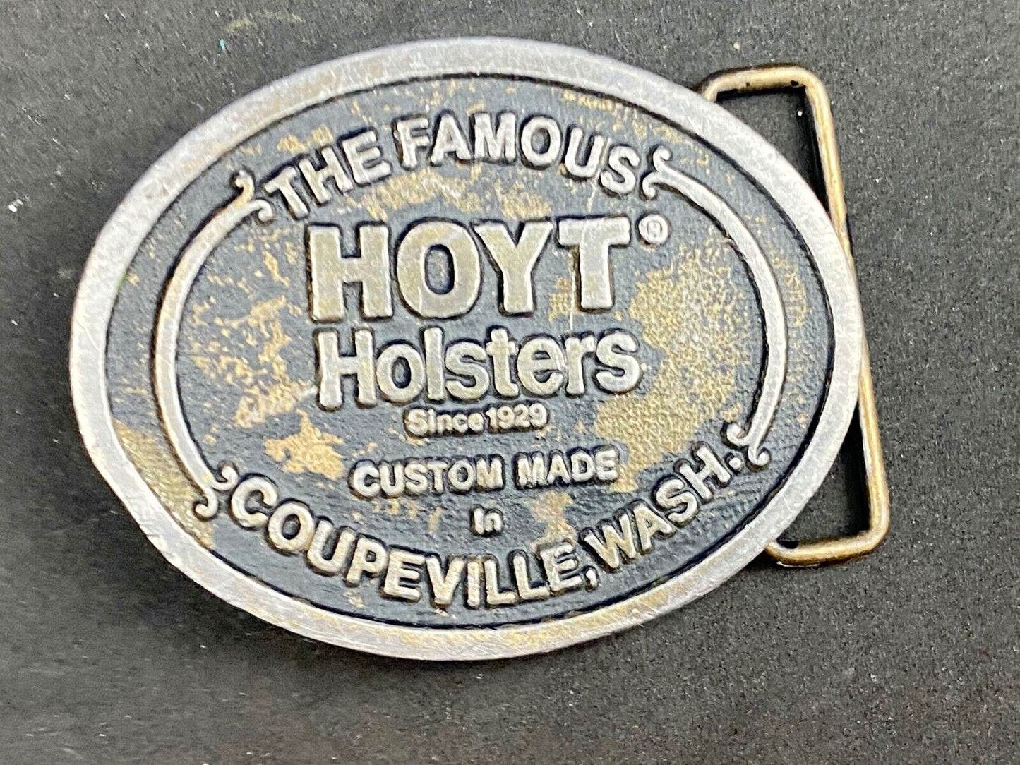 Vintage Hoyt Gun Holsters Coupville Washington Belt Buckle