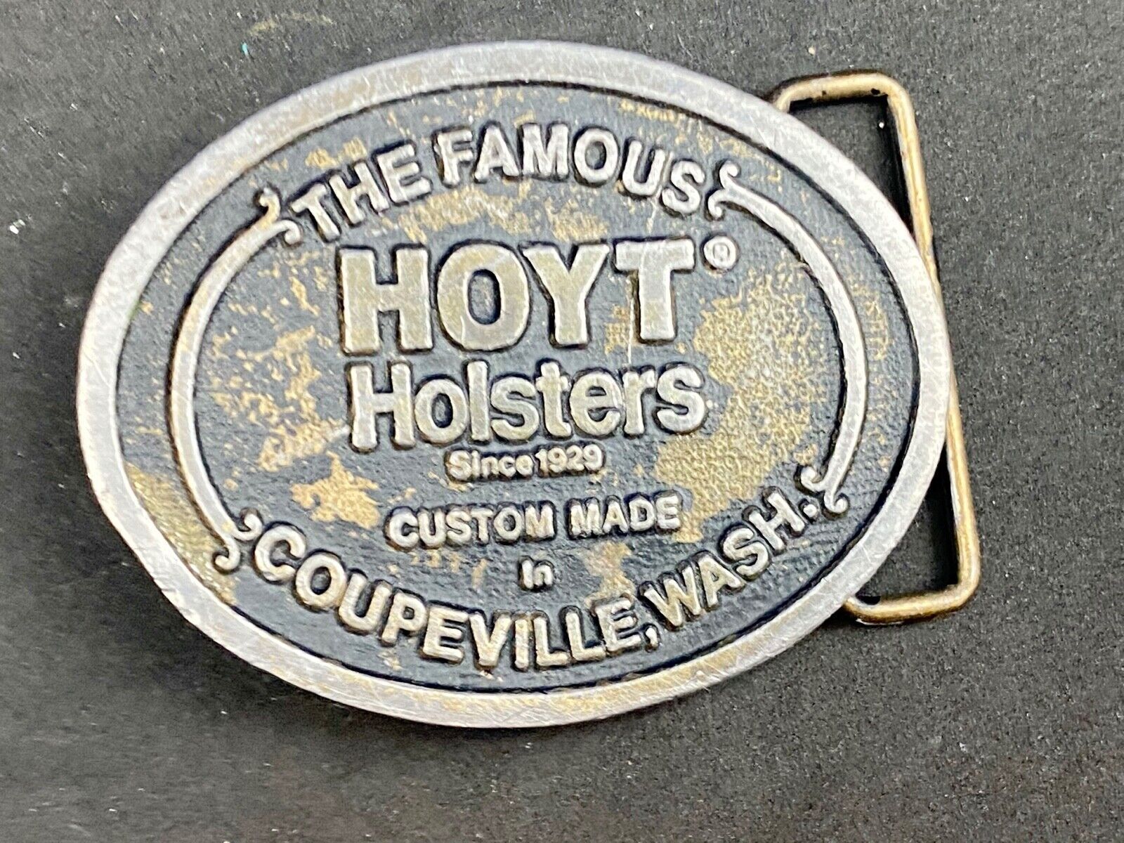 Vintage Hoyt Gun Holsters Coupville Washington Belt Buckle
