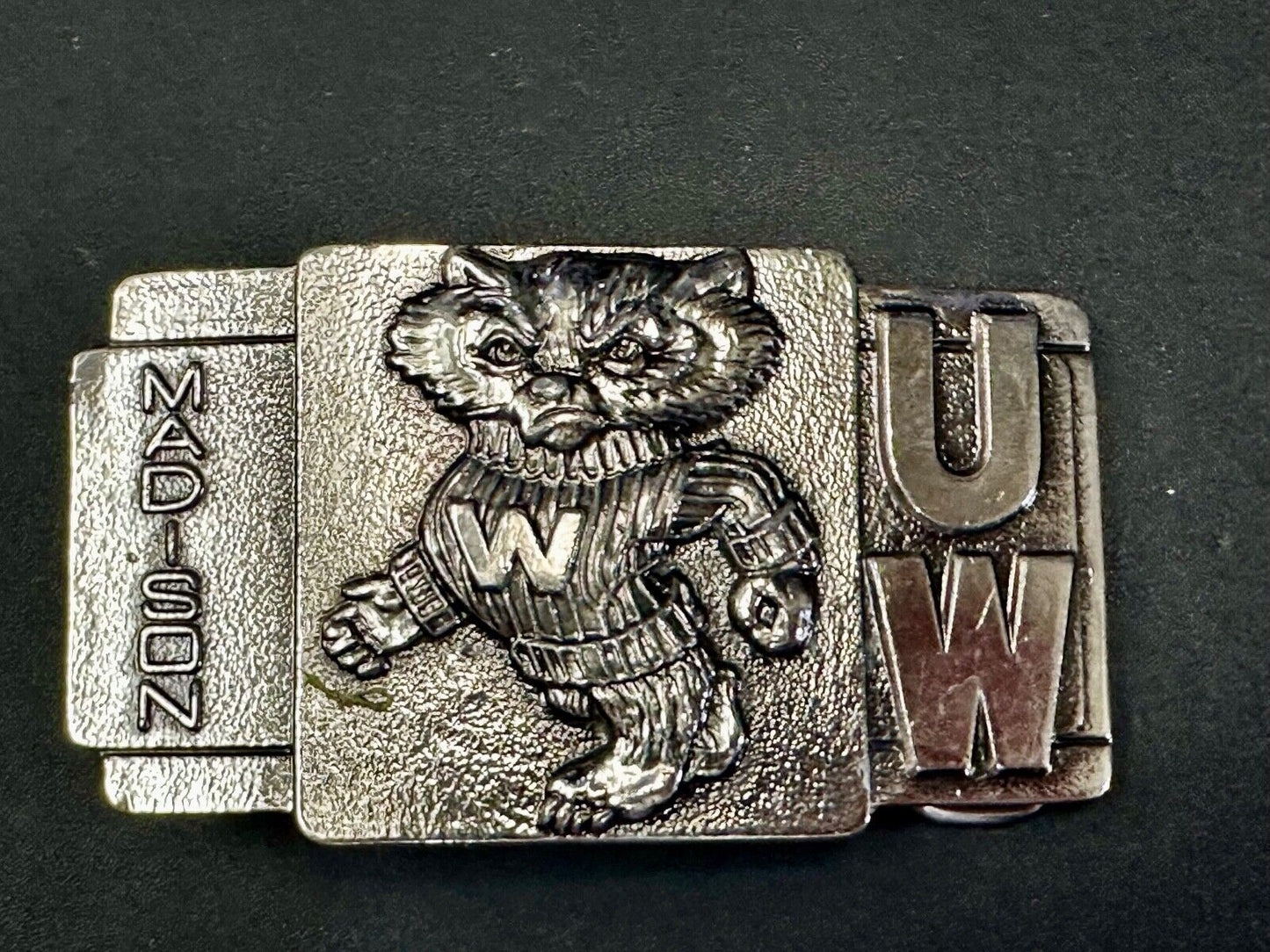 UW Badgers Belt Buckle  Mining Metallurgy Clubs University of Wisconsin Madison