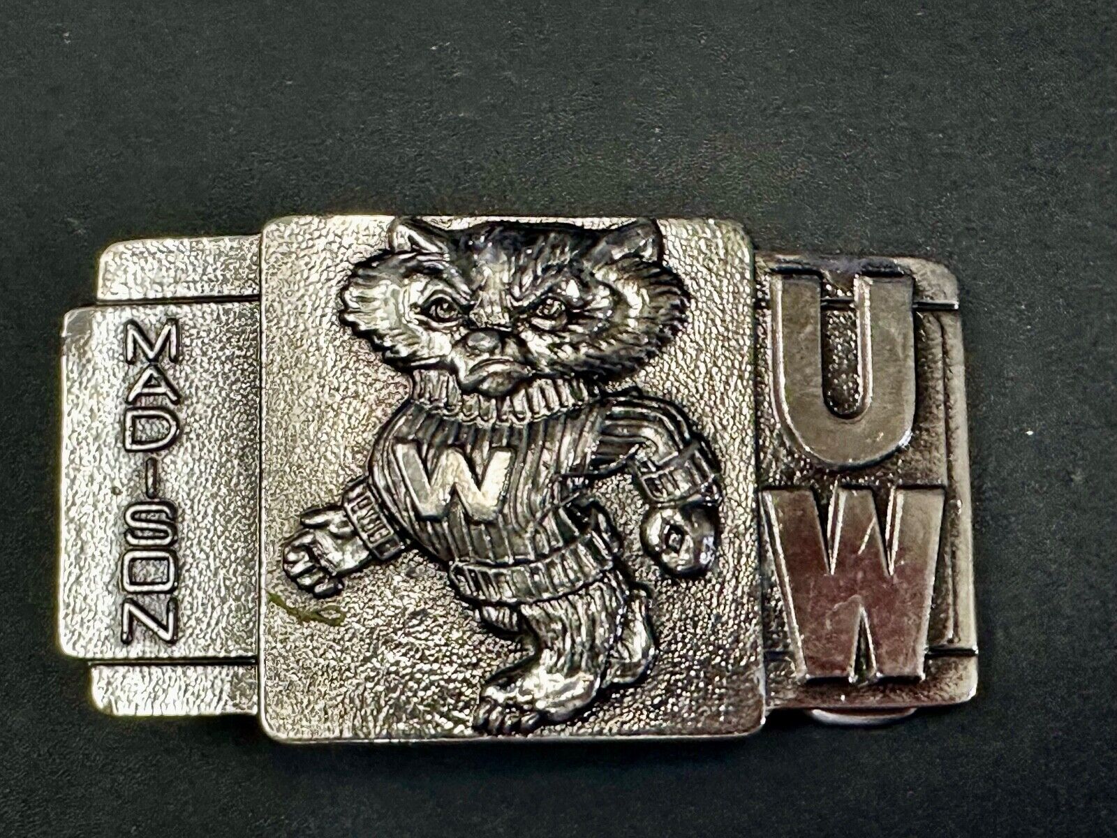 UW Badgers Belt Buckle  Mining Metallurgy Clubs University of Wisconsin Madison