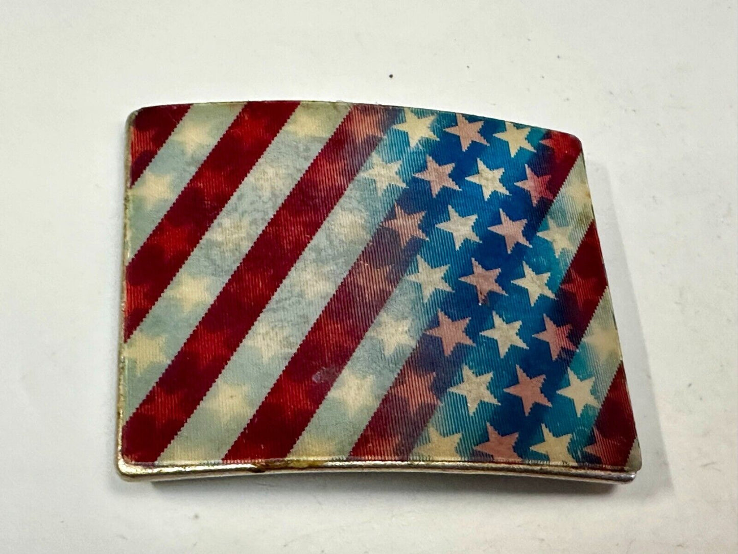 United States USA American Flag Patriotic Hologram Style Belt Buckle