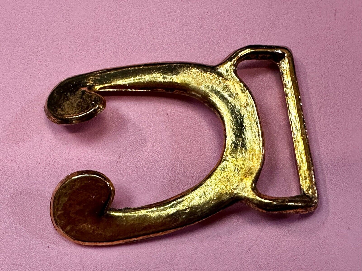 Vintage Female Connector Retro Hippy Vibe gold tone Belt Buckle