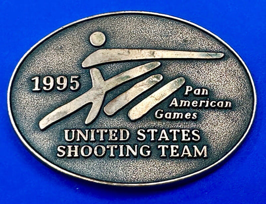 1995 United States Shooting Team Pan American Games PanAm belt buckle
