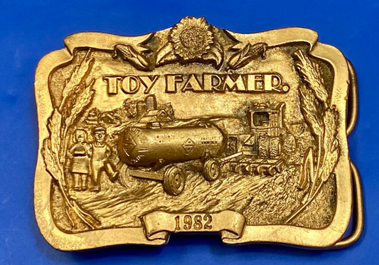 Vintage 1982 Toy Farmer Belt Buckle In Wonderful Condition