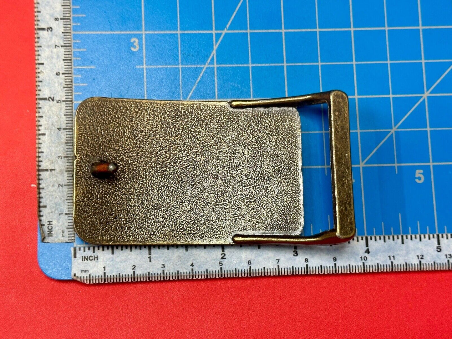 US WEST Telephone Service Company Promo Vintage Leather & Brass Tone Belt Buckle
