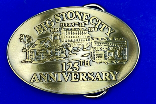 Big Stone City 125Th Aniversary 2010 Commemorative Celebration Belt Buckle