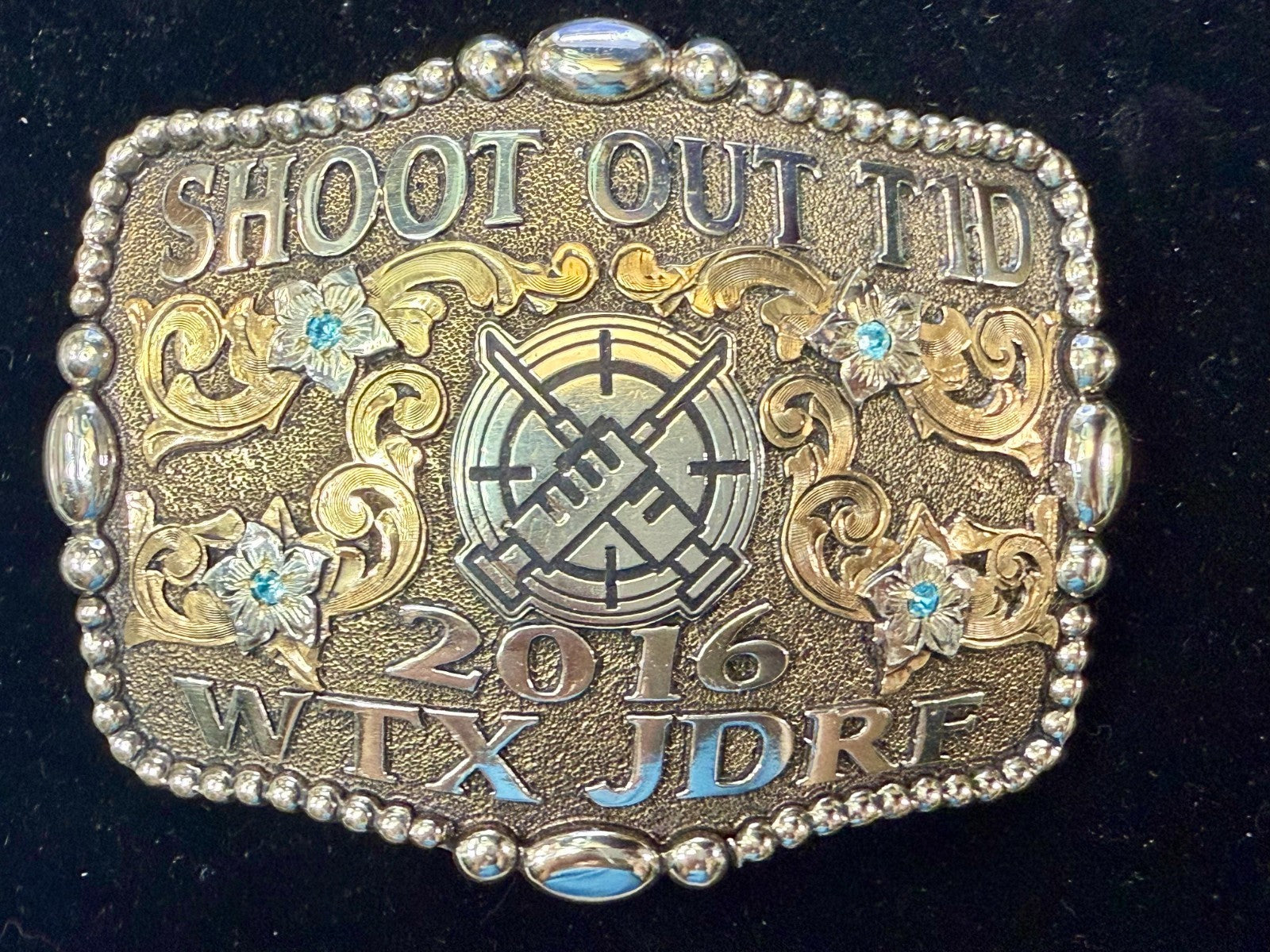 2016 WTX JDRF Budweiser Shootout NASCAR Trophy Molly's Custom Silver Belt Buckle