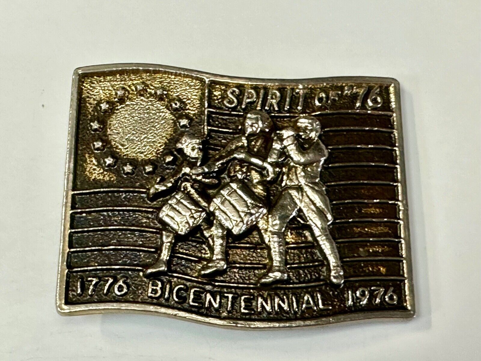 The Spirit of 76 - Patriotic American Bicentennial Marching Band belt buckle
