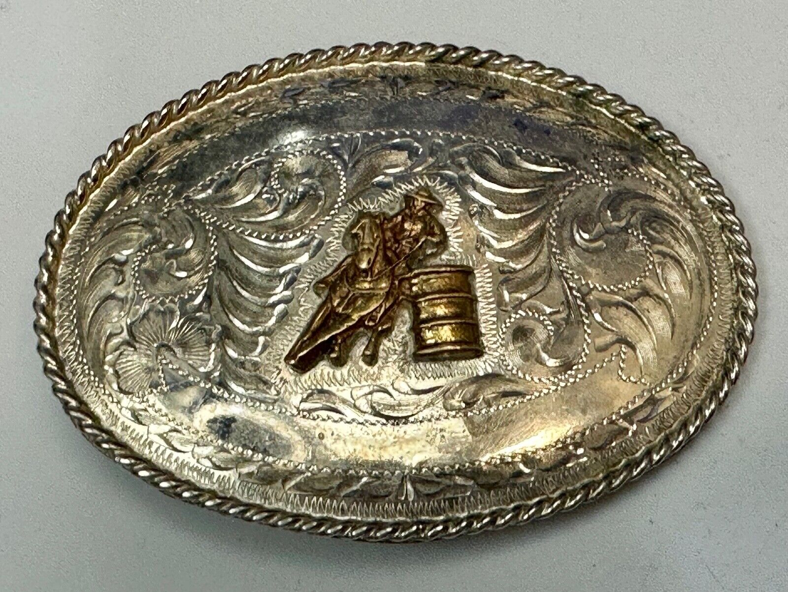 BARREL RACING TROPHY  Blank Award Scrolls to engrave Vintage TEX TAN Belt Buckle