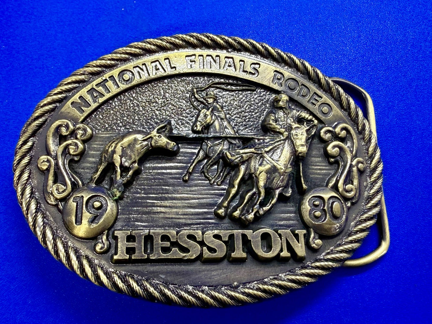1980 Hesston NFR National Finals Rodeo Cowboys Western 6th Edition Belt Buckle