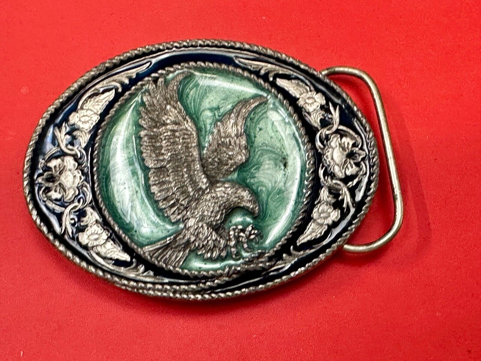 THE EAGLE - Attacking Hunting Diving Siskiyou Vintage Belt Buckle 1991 G-5