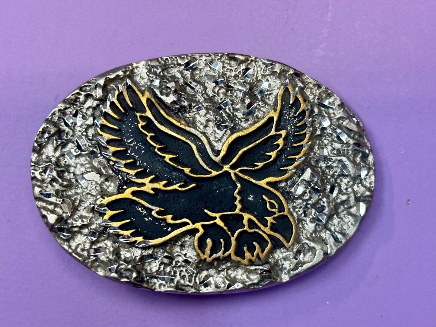 Attacking Eagle  - Native American Indian Theme belt buckle Handcrafted by SSI