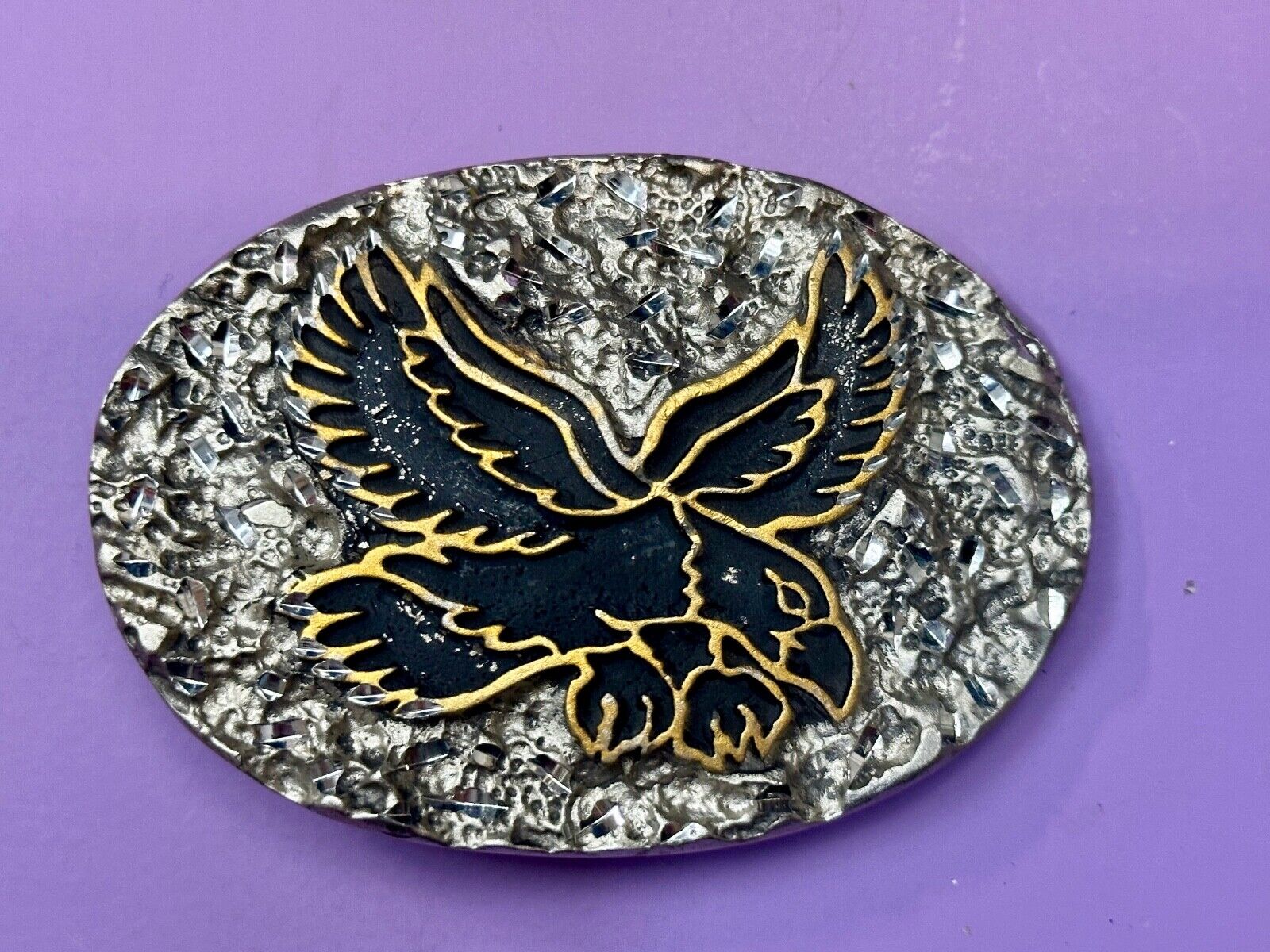 Attacking Eagle  - Native American Indian Theme belt buckle Handcrafted by SSI