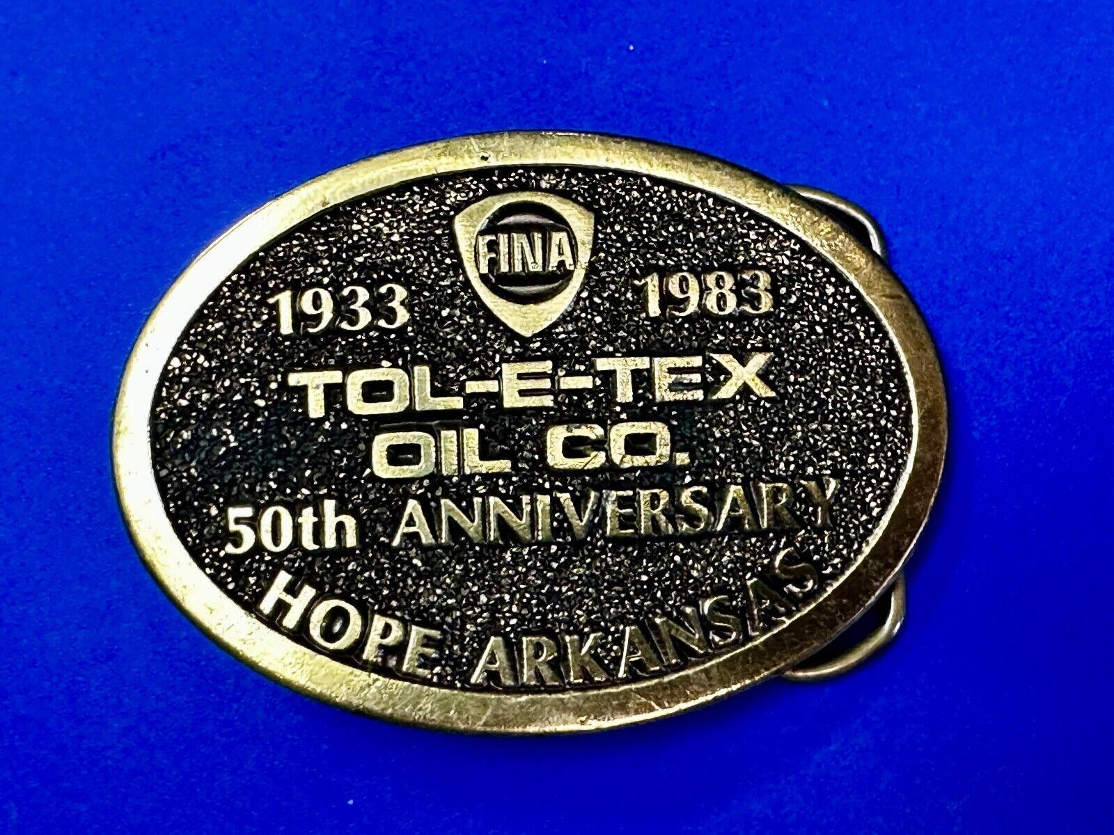 TOL-L-Tex Oil Company Hope Arkansas 50th Anniversary Great American Belt Buckle