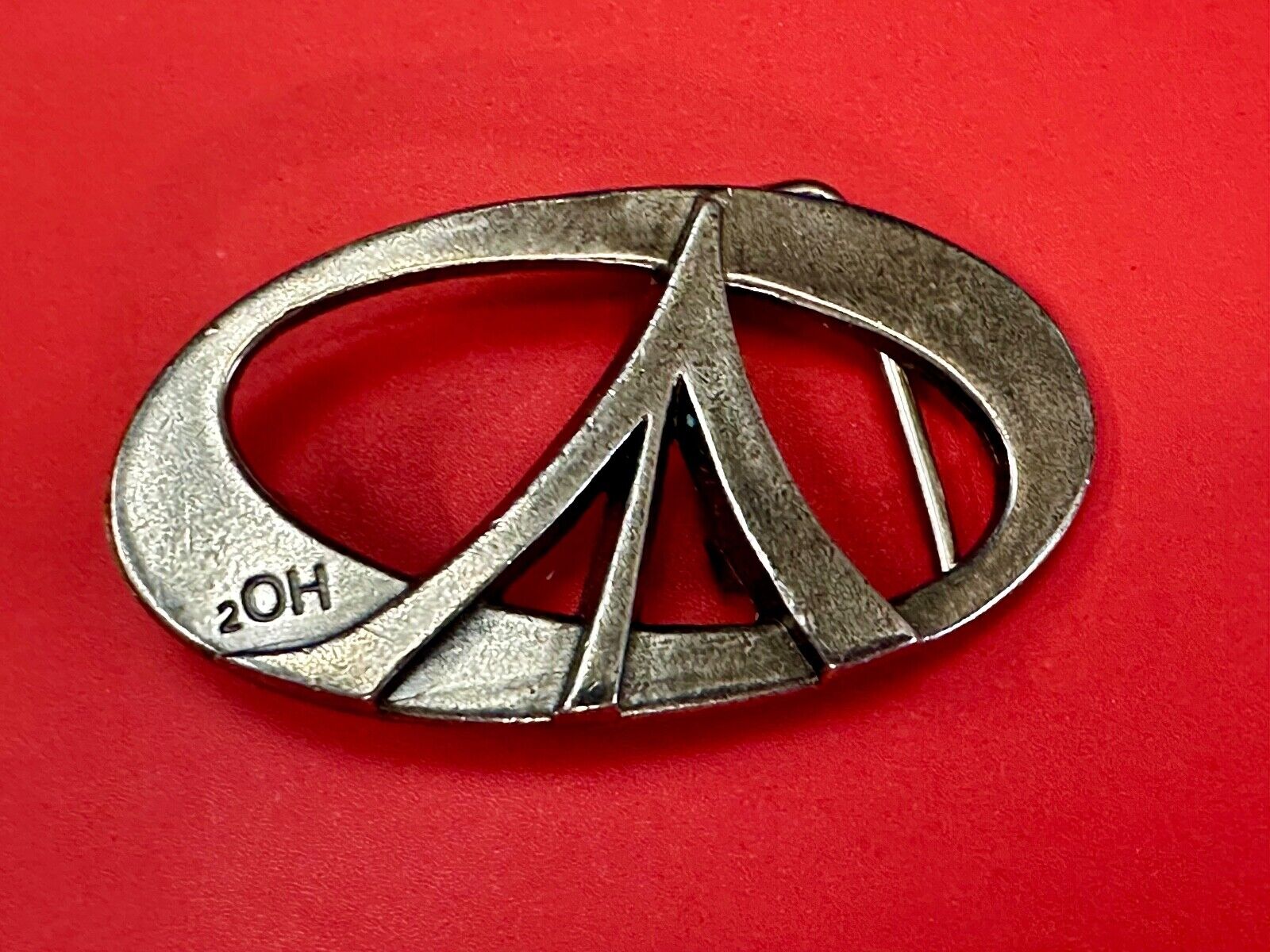 2OH Peace love & Rock & Roll gold color belt buckle