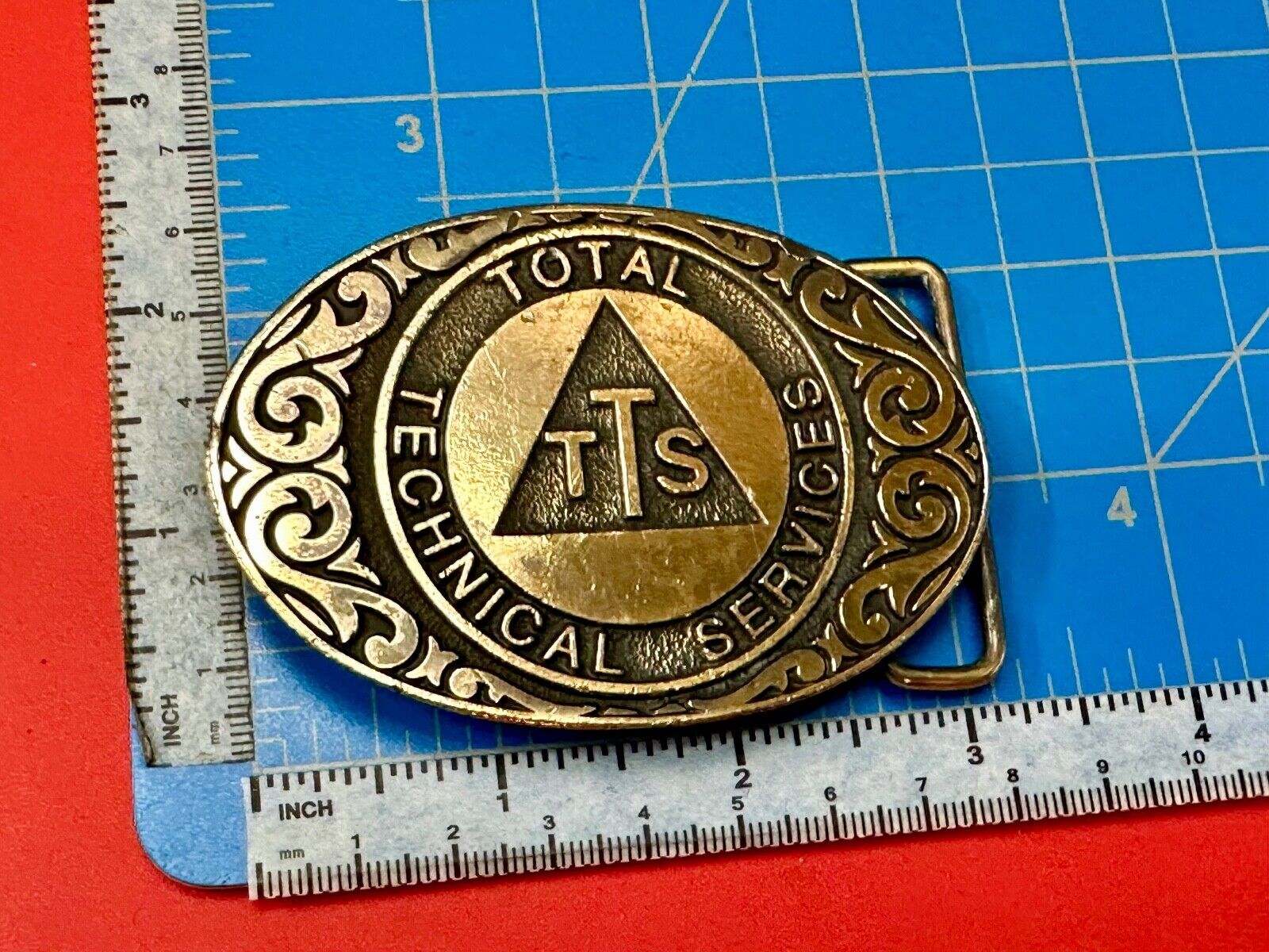 TTS Total Technical Services Vintage Western Vibe belt buckle. by CD/Hit