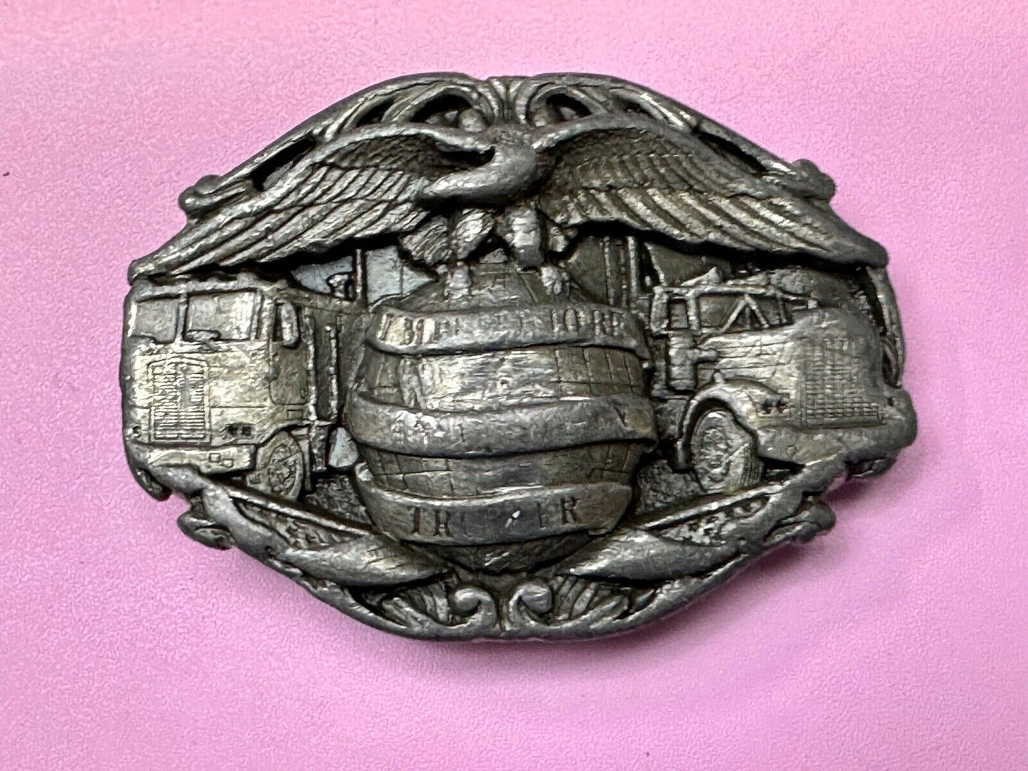 Truckers Semi Drivers Vital Role in the USA Economy 1986 Bergamot Belt Buckle
