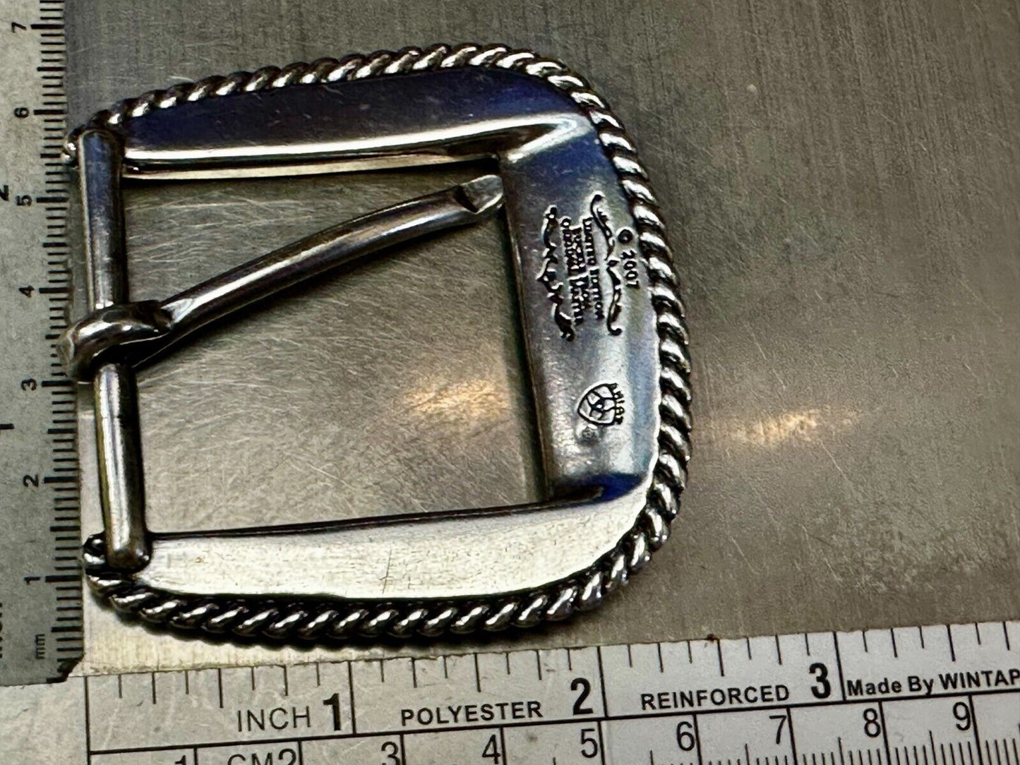 Ariat 2007 Ranger Style Detailed Flower Swirl -  Rope Outlined Belt Buckle