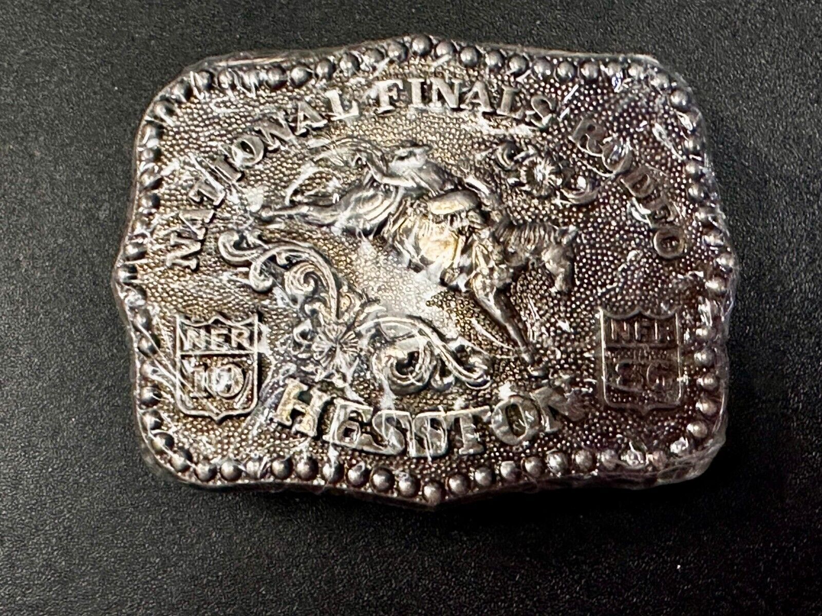 1986 Hesston NFR National Finals Rodeo YOUTH SIZE Western Collectors Belt Buckle