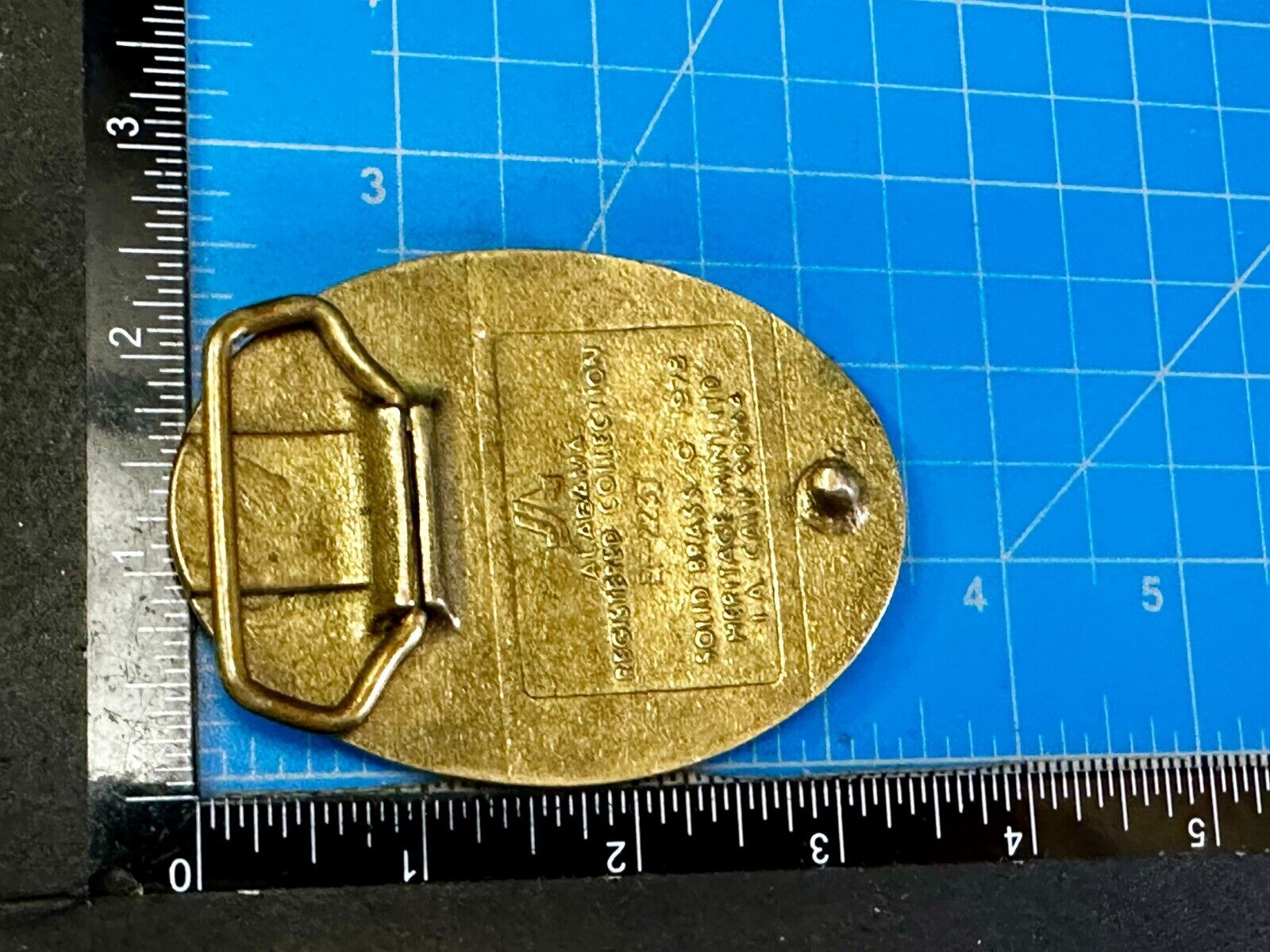 Alabama State Al Statehood Montgomery University Solid Brass 1978 Belt Buckle