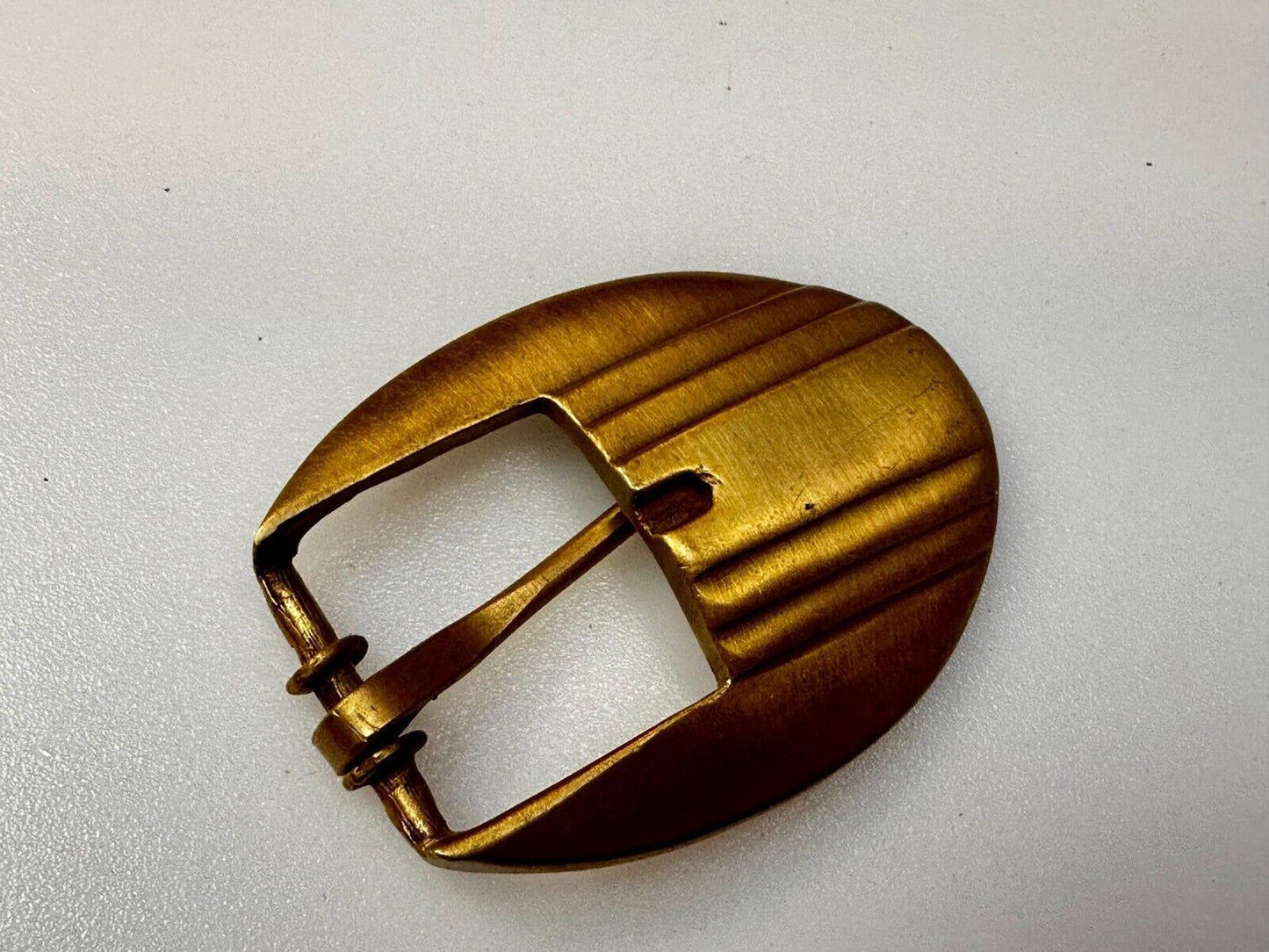 Unique Retro Gold Tone Replacement Dress Belt Buckle - Signed