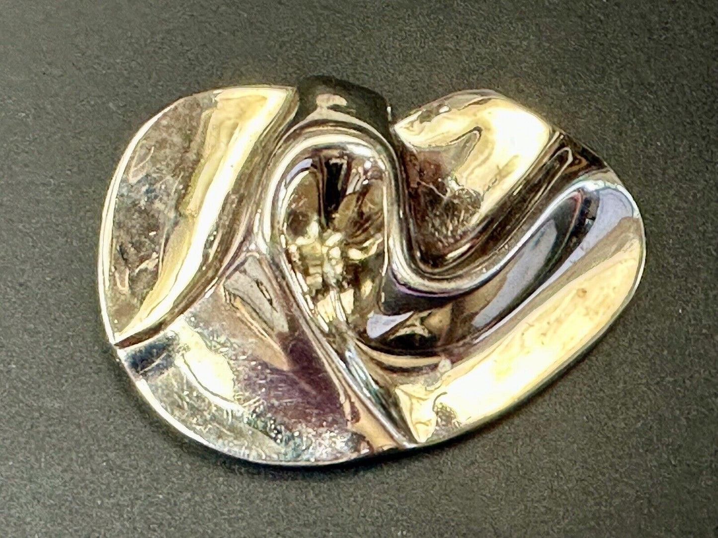 Abstract Silver tone Knot Belt Slide Buckle slide by Charmant Beverly Hills