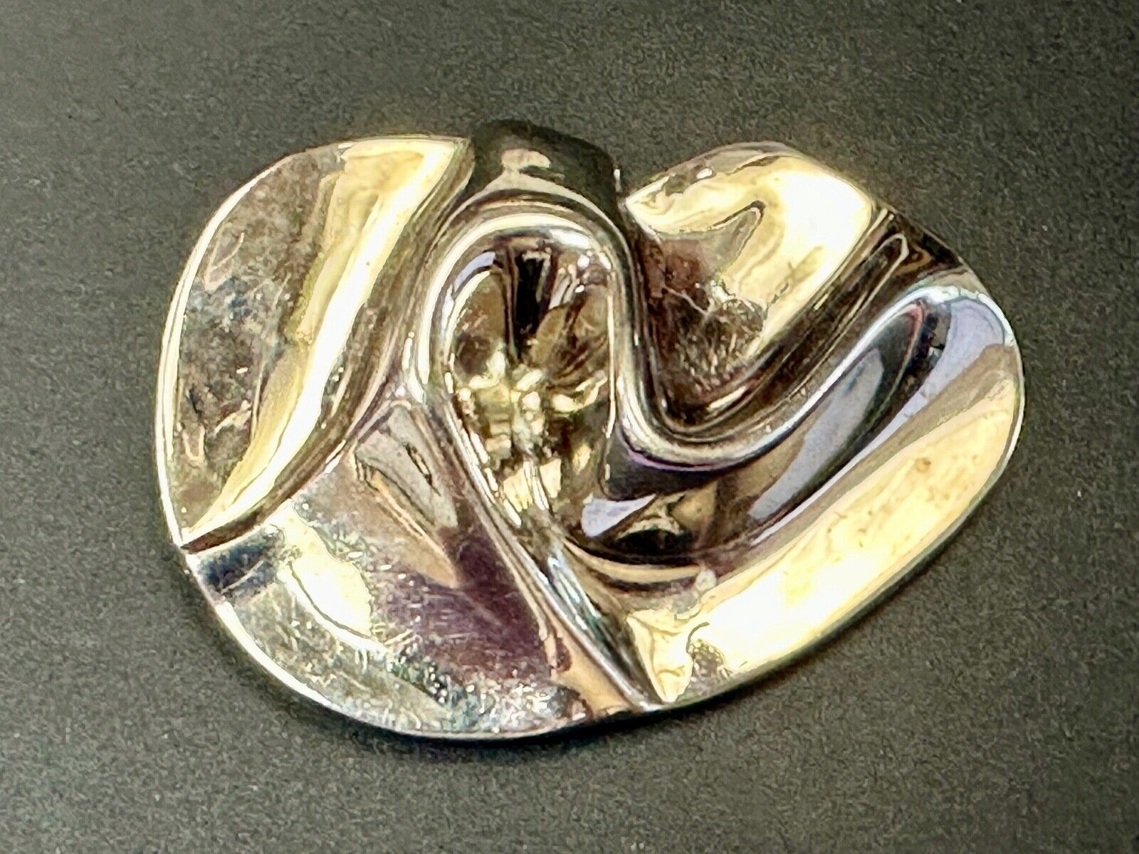 Abstract Silver tone Knot Belt Slide Buckle slide by Charmant Beverly Hills