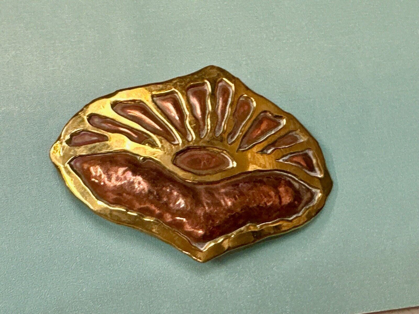 Artisan Handmade India Inspired Mixed Metal LARGE Vintage Belt Buckle