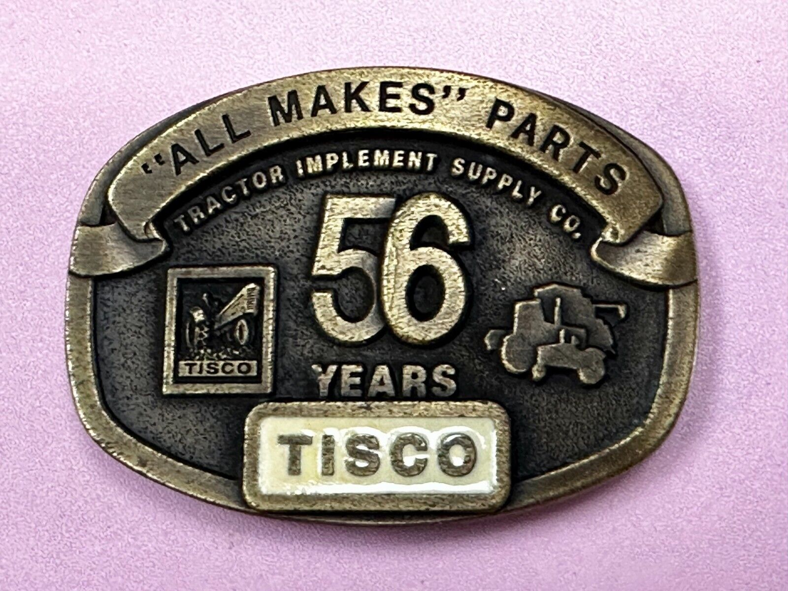 56 Years TISCO Tractor Implement Supply company NOS Belt Buckle by Speccast