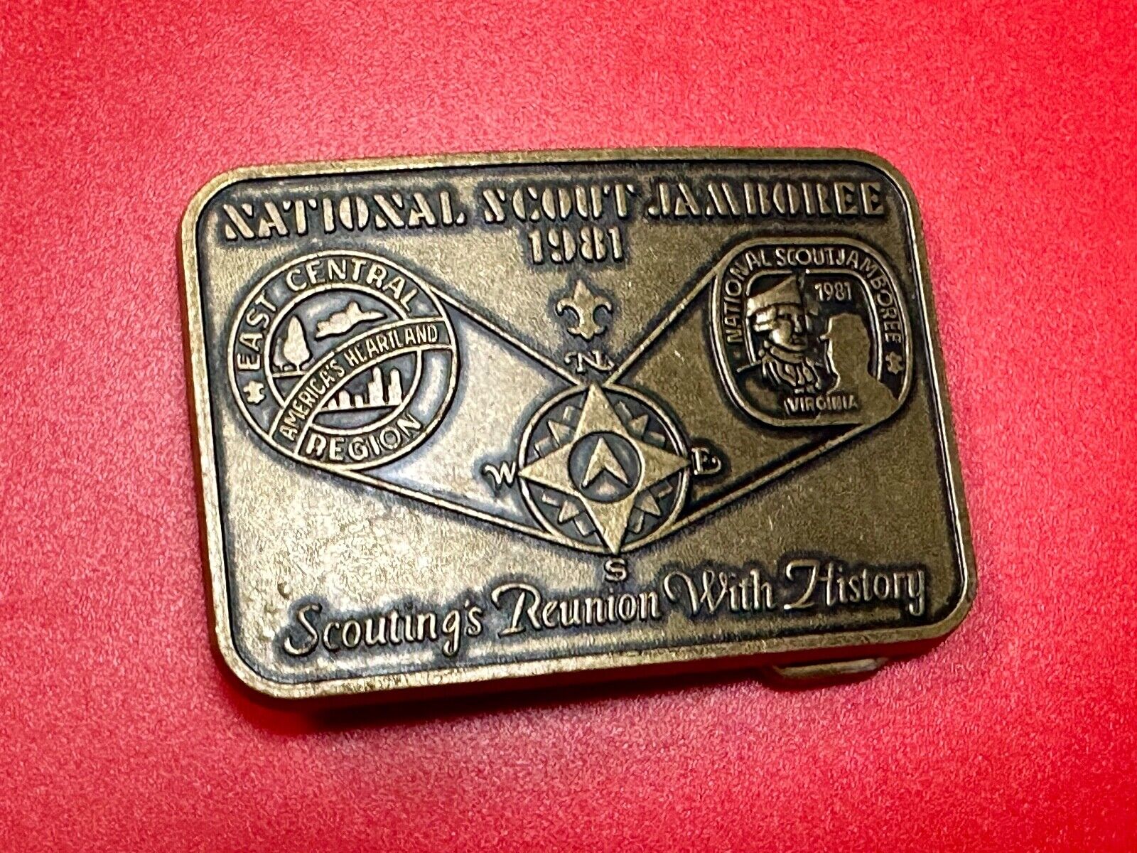 1981 National Scout Jamboree Belt Buckle BSA Boy Scout of America East Central