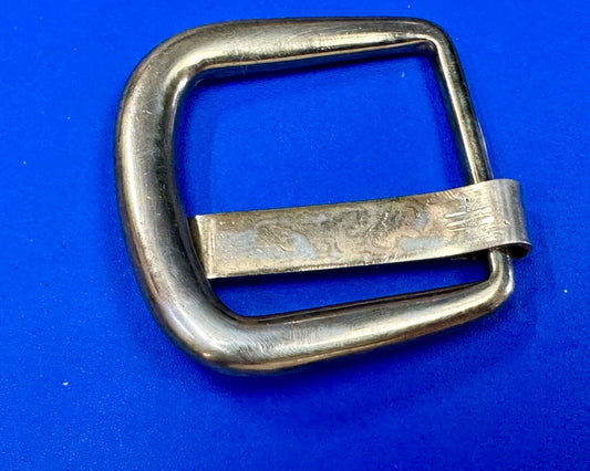 Vintage gold / brass color replacement belt buckle with large bar
