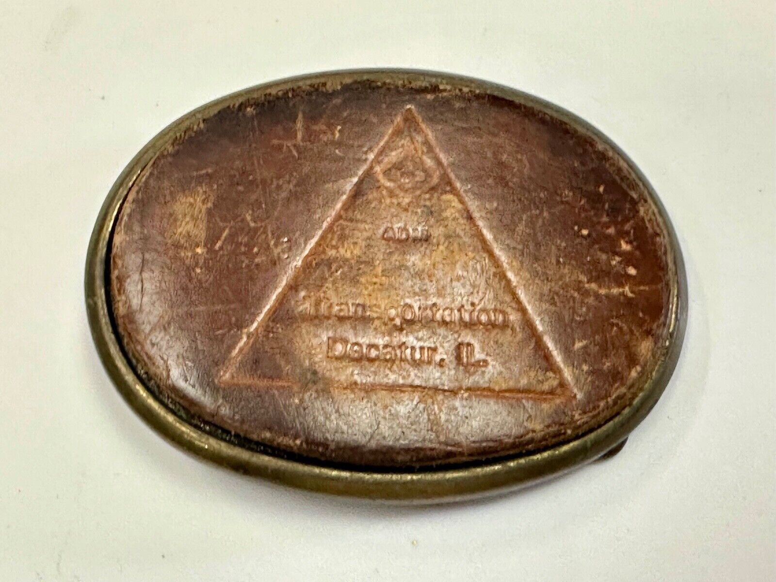 Vintage leather belt buckle by El Cid to restore of craft project
