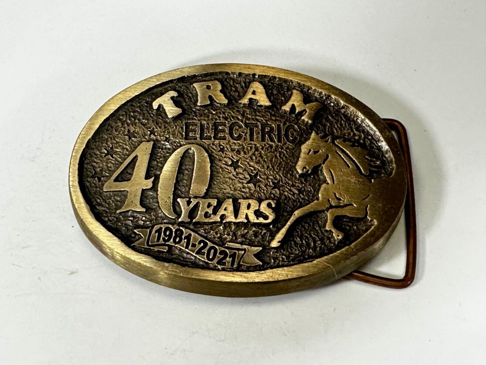 TRAM Electric 40 Years 1981-2021 Commemorative Danny Branford RARE Belt Buckle