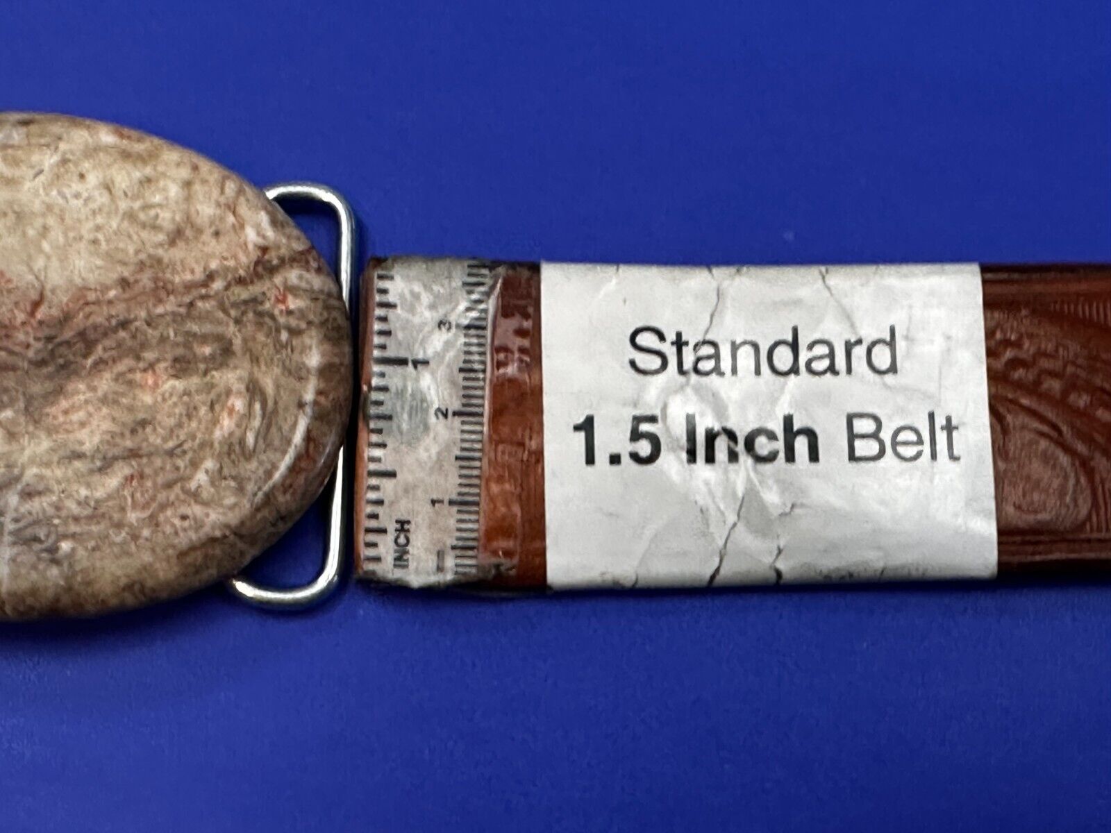 Unique Stone Rock Oval Shaped Artisan Hippy Vibe Slab Belt Buckle