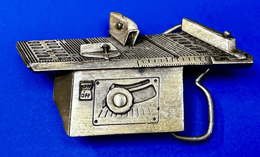 Table Saw Woodworking Unique VTG 1982 Belt Buckle by Bergamot Brass Works