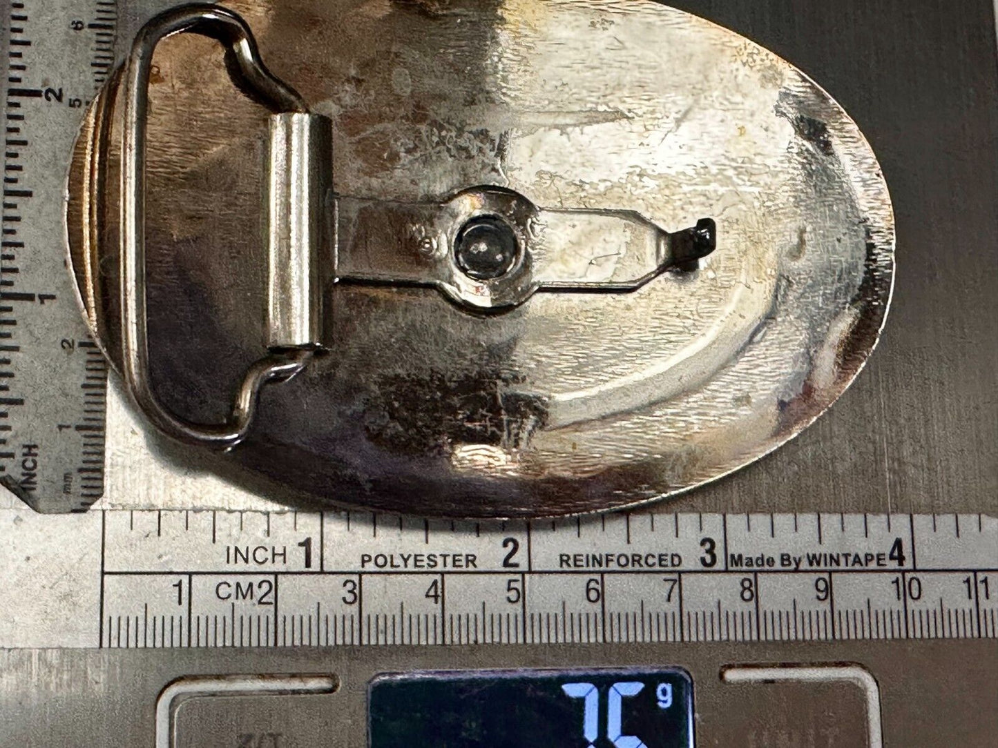 Vintage Horse Head Rodeo Flower Swirl Silver Tone Belt Buckle