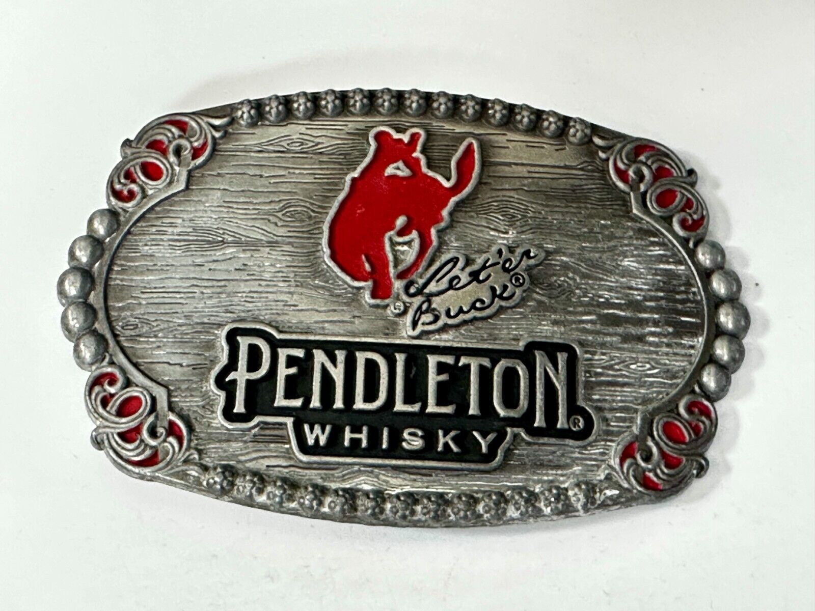 2023 Pendleton whiskey Let'er Buck Rodeo Cowboy Montana Silversmiths Belt Buckle