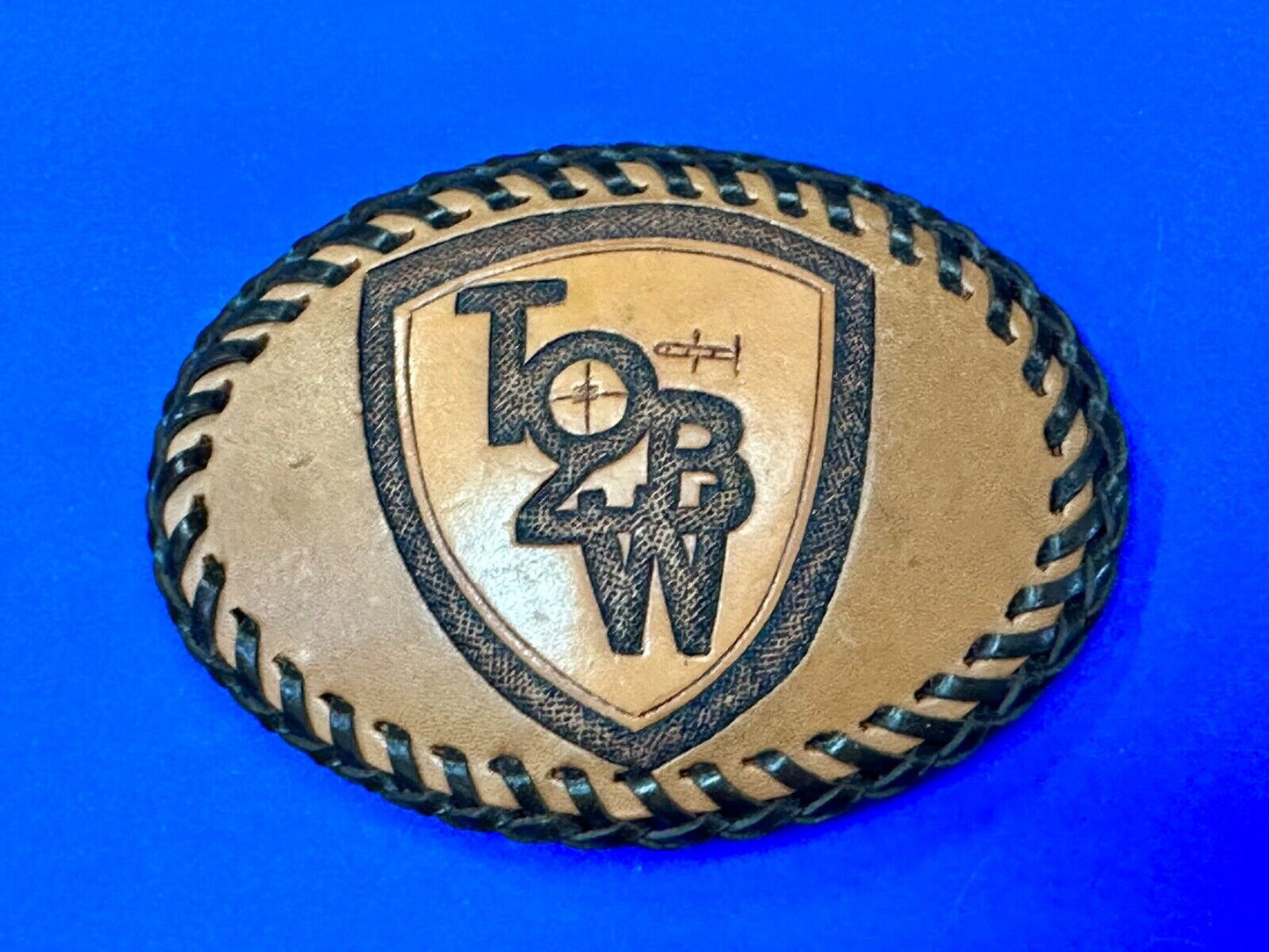 TOBW Vintage 1992 Handcrafted DEE #0009 Leather belt buckle
