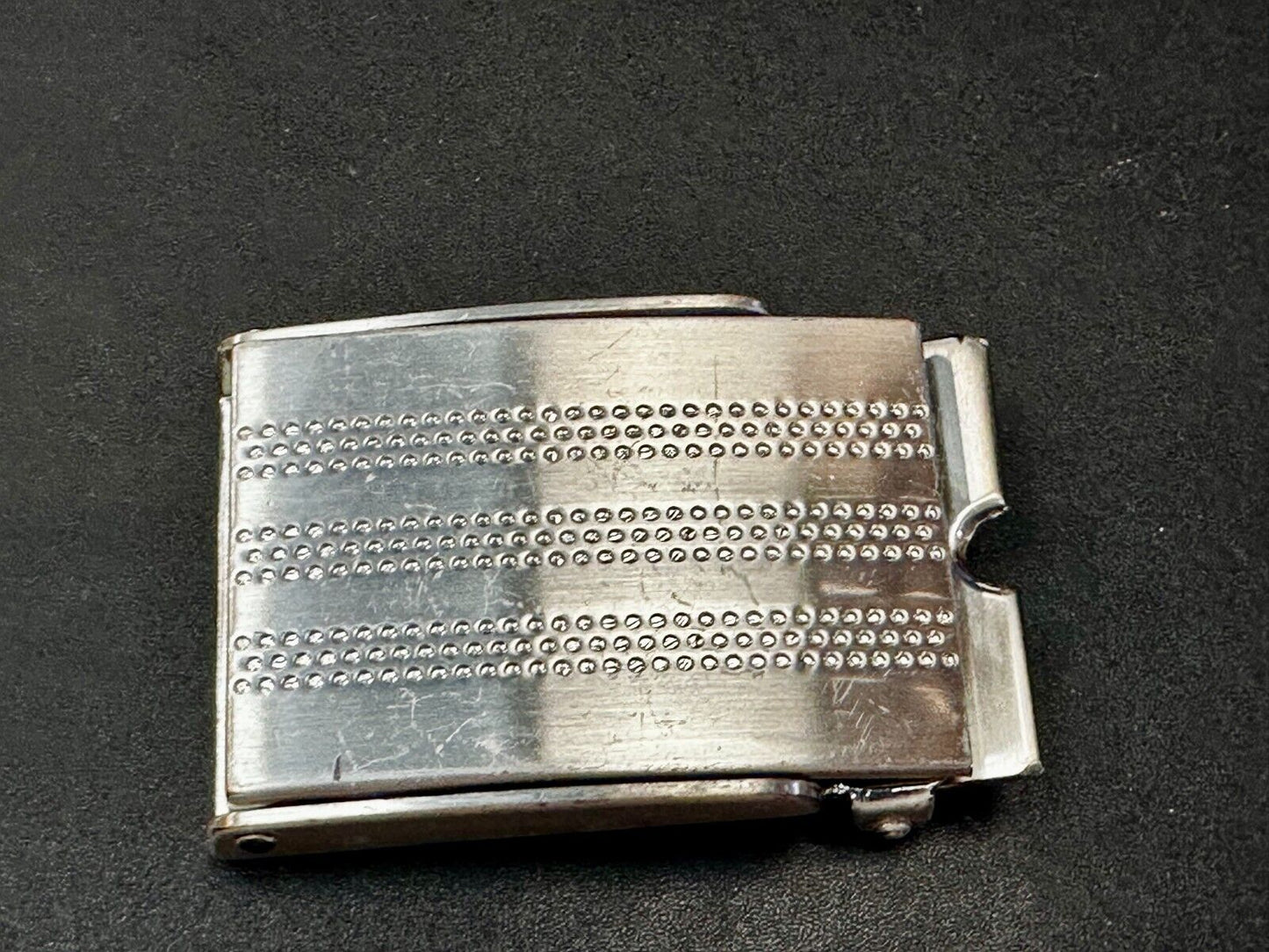 Adidas Golf Stripe Pattern Silver Tone Replacement Dress Style Vtg. Belt Buckle